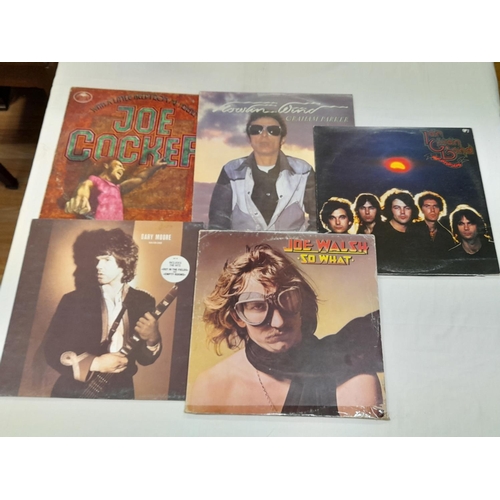 42 - Classic Rock LPs (5) to include ABCL 5055 Joe Walsh 'So What' A-1u B-1U, ILPS 9511 Ian Gillan Band '... 