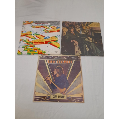 44 - Rod Stewart LPs (3) to include 6499 158 'Never a Dull Moment' 1//1 2//1, 6338 063 'Every Picture Tel... 