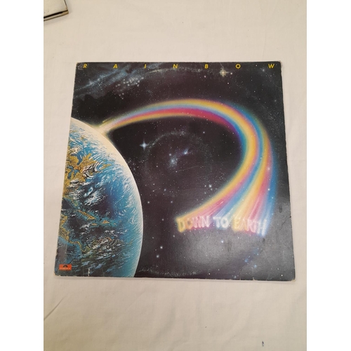 47 - Rainbow LPs (3) to include POLD 5023 'Down to Earth' A//2 B//1, POLD 5036 'Difficult to Cure' A//1 B... 