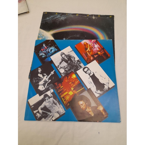 47 - Rainbow LPs (3) to include POLD 5023 'Down to Earth' A//2 B//1, POLD 5036 'Difficult to Cure' A//1 B... 