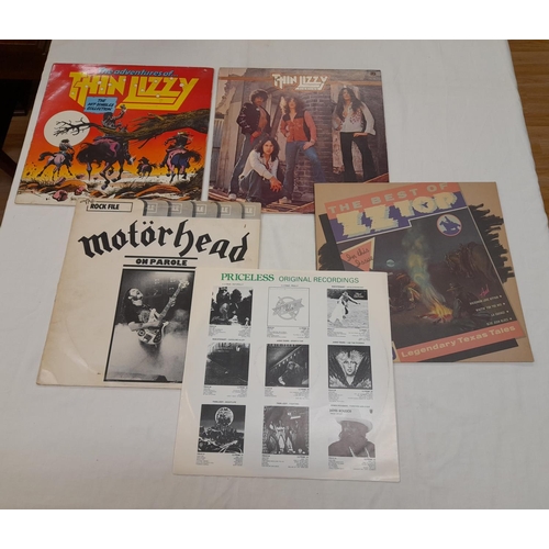 48 - Collection of Hard Rock LPs (5) to include LBR 1004 Motorhead 'On Parole' A-1u B-1u, K56 598 ZZ Top ... 