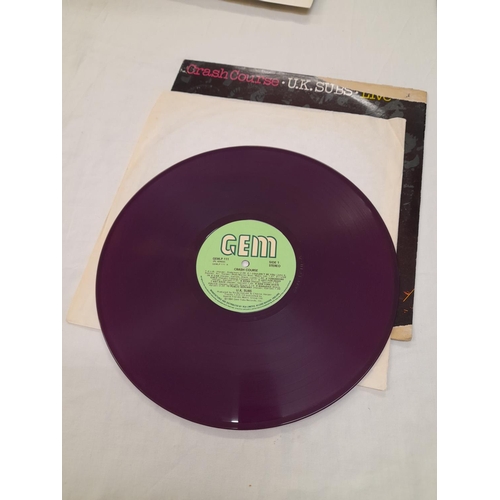 50 - Collection of LPs (6) to include GEMLP 111 UK Subs 'Crash Course'  A2 B2 Limited Edition Purple Viny... 