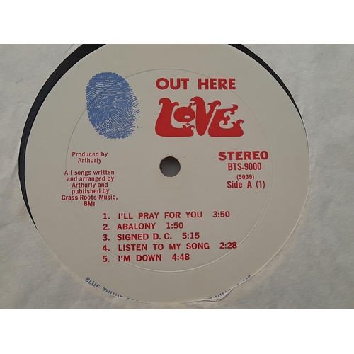 61 - Love LPs (3) to include BTS 9000 'Out Here' 2 x LP USA Pressing, Blue Thumb Pressing, K42015 'Foreve... 