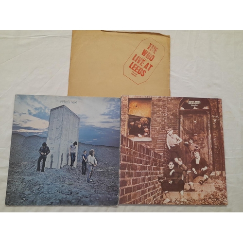 73 - The Who LPs (3) to include 24-06 001 'Live at Leeds' A//1 B//3 No Poster, 2406 006 'Meaty Beaty Big ... 