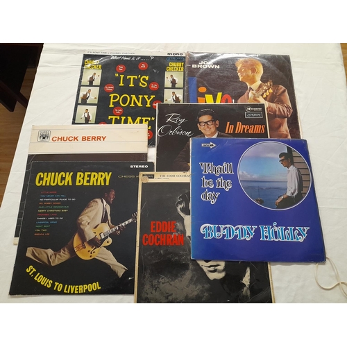 76 - Collection of LPs (7) to include HAU 8108 Roy Orbison' In Dreams' 1-B 2-B, MAL 611 Chuck Berry 'Chuc... 