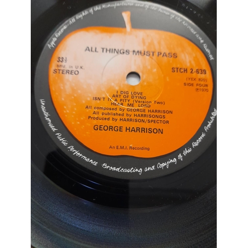 84 - George Harrison and Beatle Related Collection to include STCH 639 'All Things Must Pass' A-1u B-1u C... 