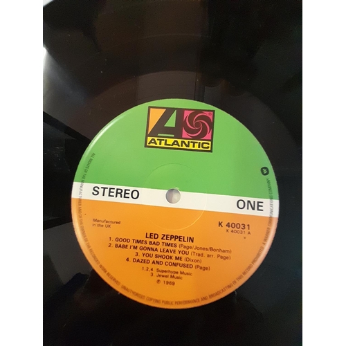 155 - Led Zeppelin LPs (3) to include K40031 'Led Zeppelin I' A1 B4 Green/Orange Label, K50014 'Houses of ... 