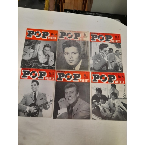 184 - Pop Weekly Magazines 1963 - Issues 1,4,5,6,7,11,29,30 and 42.