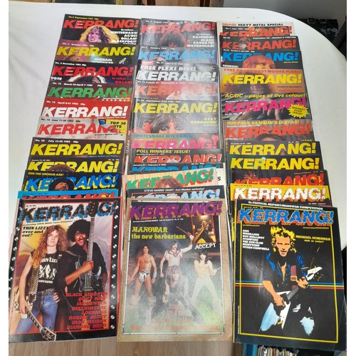 185 - Quantity of Kerrang Magazines. Various Issues from Early 1980's.