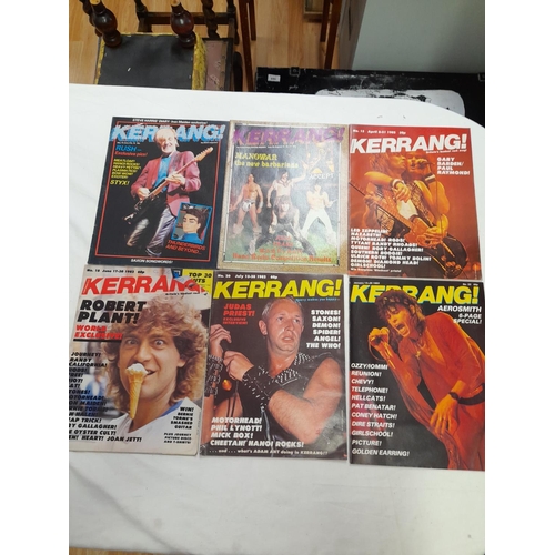 185 - Quantity of Kerrang Magazines. Various Issues from Early 1980's.