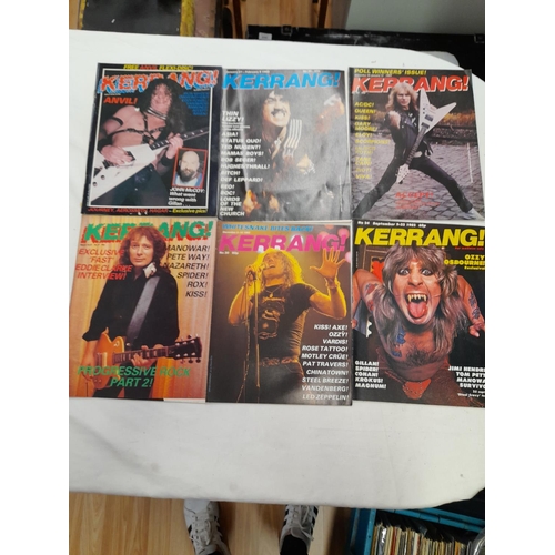 185 - Quantity of Kerrang Magazines. Various Issues from Early 1980's.