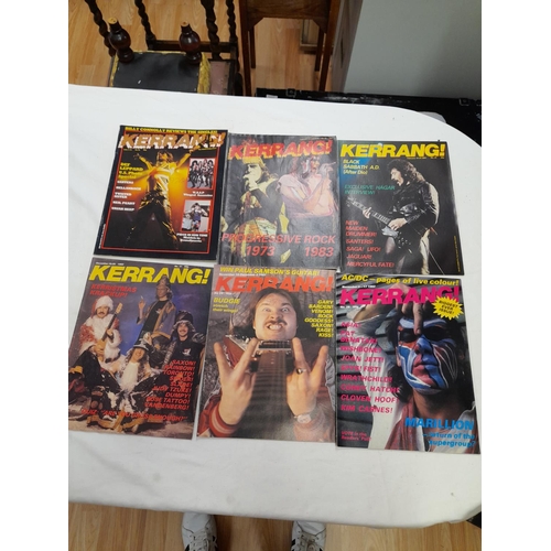 185 - Quantity of Kerrang Magazines. Various Issues from Early 1980's.