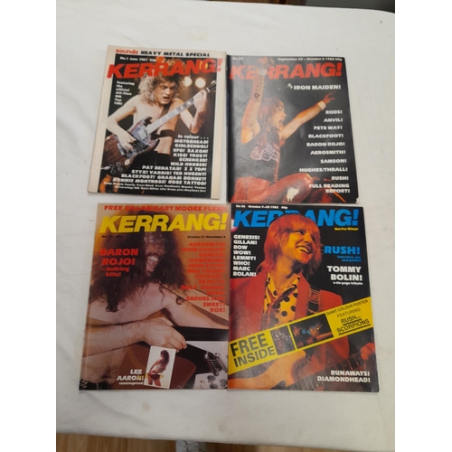 185 - Quantity of Kerrang Magazines. Various Issues from Early 1980's.