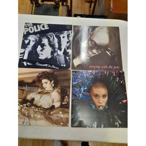 195 - Collection of Approx. 35 Lp Records, Various styles to include  Madonna, The Police Etc.