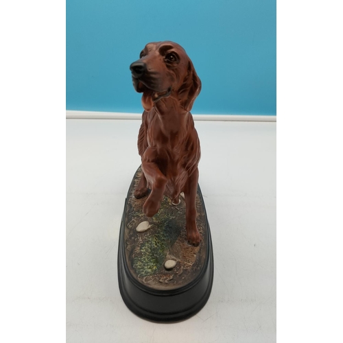 274 - Royal Doulton Figure of a Retriever Dog on Plinth. 23cm High, 29cm x 11cm. Seconds Quality.