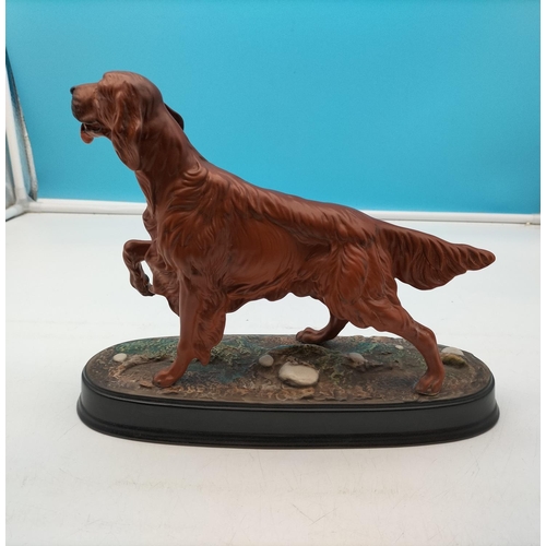 274 - Royal Doulton Figure of a Retriever Dog on Plinth. 23cm High, 29cm x 11cm. Seconds Quality.