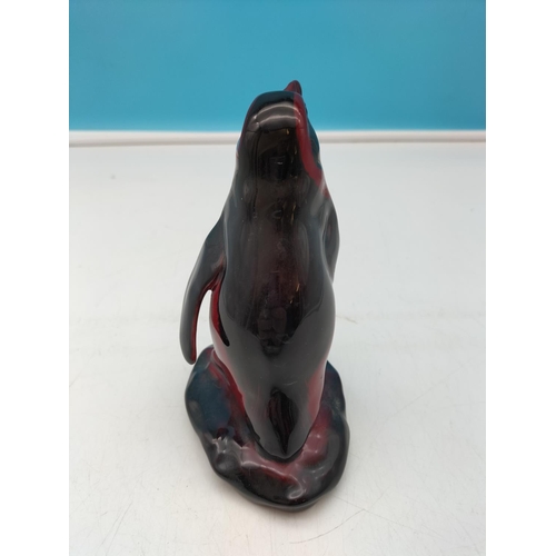 286 - Royal Doulton Flambe 14cm Figure of a Penguin. Marked to Base.