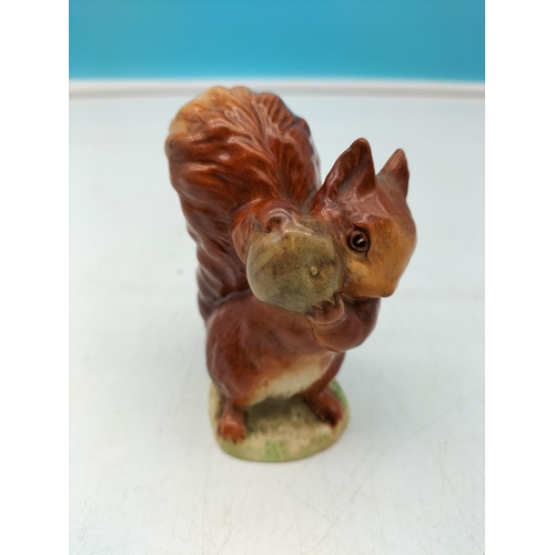 288 - Beswick Beatrix Potter's Figure 'Squirrel Nutkin' Early Gold Backstamp BP2. Red Brown Squirrel with ... 