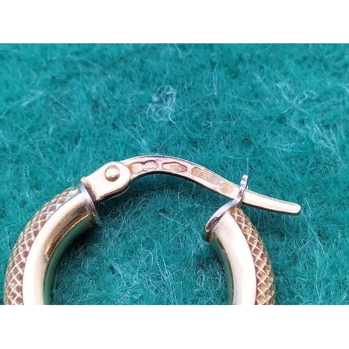 298 - Pair of 18ct Gold Hoop Earrings 2.4 Grams.