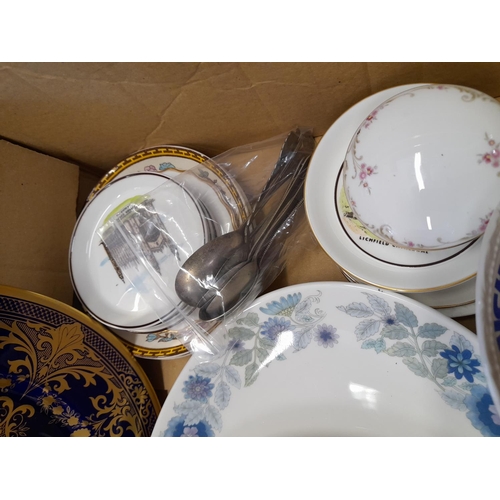 342 - Collection of Mixed Ceramics to include Caverswall China Cobalt Blue 27cm Cabinet Plate, Wedgwood, R... 