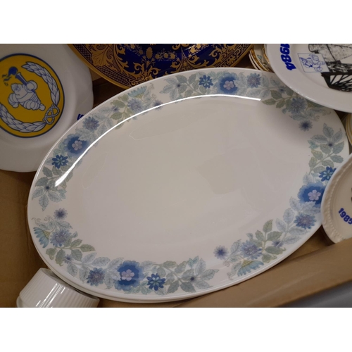 342 - Collection of Mixed Ceramics to include Caverswall China Cobalt Blue 27cm Cabinet Plate, Wedgwood, R... 