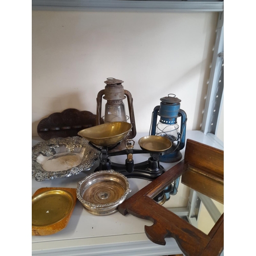 360 - Collection of Mixed Items to include Vintage 1940's Wall Mirror, Pipe Rack, 'Change' Dish, Salters K... 