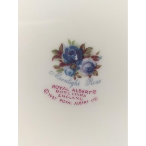 362 - Royal Albert 'Moonlight Rose' 26.5cm Dinner Plates (6). Seconds Quality.