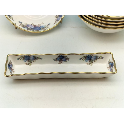 365 - Royal Albert 'Moonlight Rose' 15.5cm Cereal/Dessert Bowls (6). Seconds Quality 1 A/F, Rectangular Mi... 