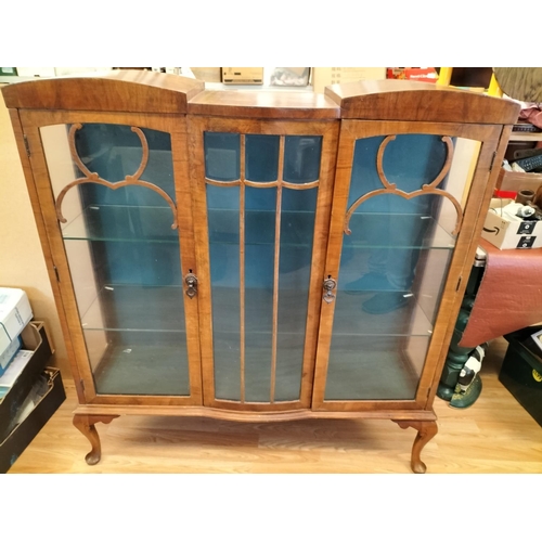 404 - China Display Cabinet 127cm High, 118cm x 31cm. One Leg Requires Attention. Collection Only.