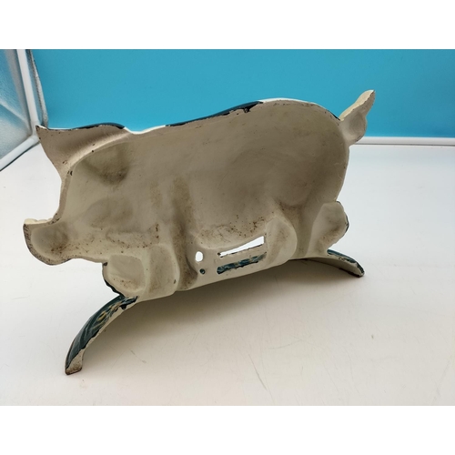 406 - Cast Iron 'Pig' Door Stop. 20cm High x 32cm.