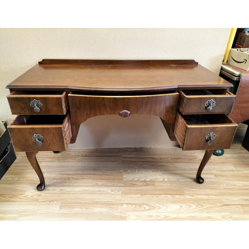 436 - Wooden 5 Drawer Dressing Table. 76cm High, 117cm x 47cm. Collection Only.