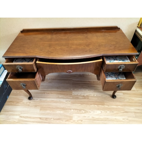 436 - Wooden 5 Drawer Dressing Table. 76cm High, 117cm x 47cm. Collection Only.