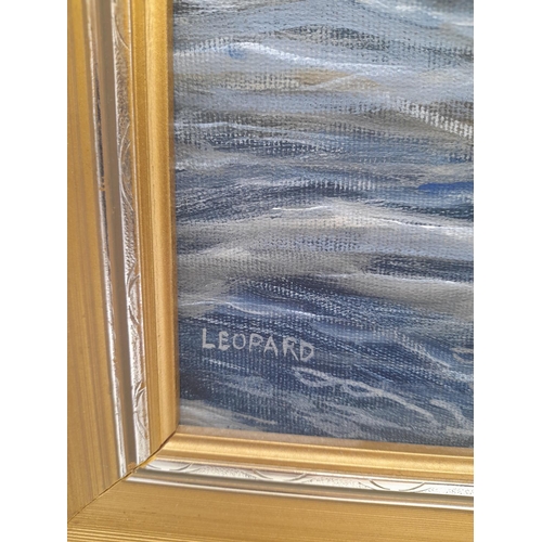 437 - 2 x Framed Acrylic on Board Paintings 'The Warrior' and 'The Mary Celeste' by John Leopard. 60cm x 5... 