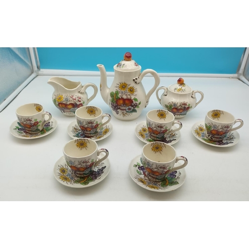 518 - Copeland Spode 15 Piece Part Coffee Set in the 'Reynolds' Pattern.