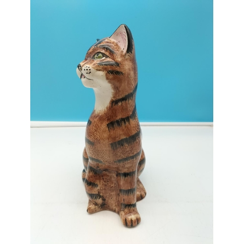 520 - Large Price Kensington 32cm Figure of a Cat. Some Crazing to Glaze.