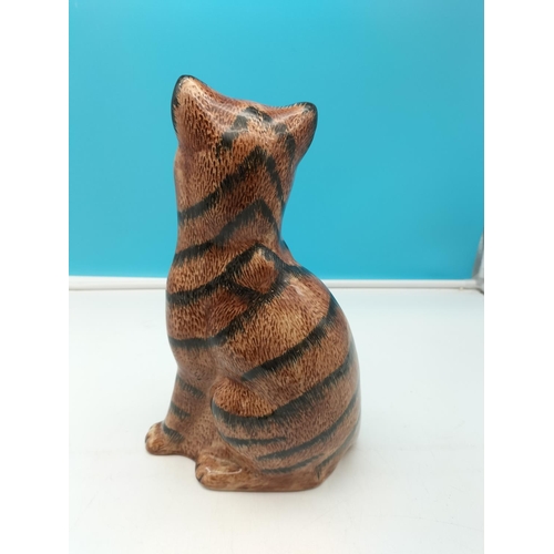 520 - Large Price Kensington 32cm Figure of a Cat. Some Crazing to Glaze.