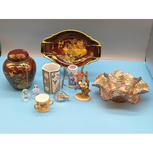 555 - Quantity of Collectables to include Goebel Figure of Apple Tree Girl, Royal Worcester Tyg Cup, Carlt... 