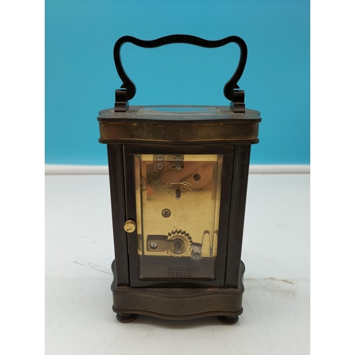 584 - French Angelus 13cm Carriage Clock. Not Working.