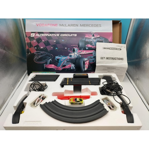 Boxed Vodafone McLaren Mercedes Micro Scalextric Set.