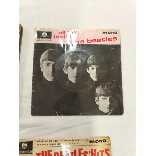 91 - The Beatles, Collection of 4 x 7