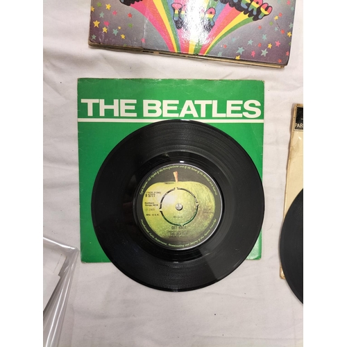 91 - The Beatles, Collection of 4 x 7