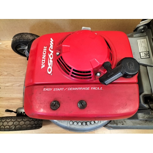 214 - Honda HR 1950 Petrol Mower with Box. Compression Good. Untested.