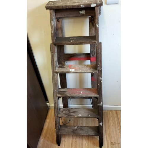 215 - Wooden 6 Rung Step Ladders. 120cm Tall.