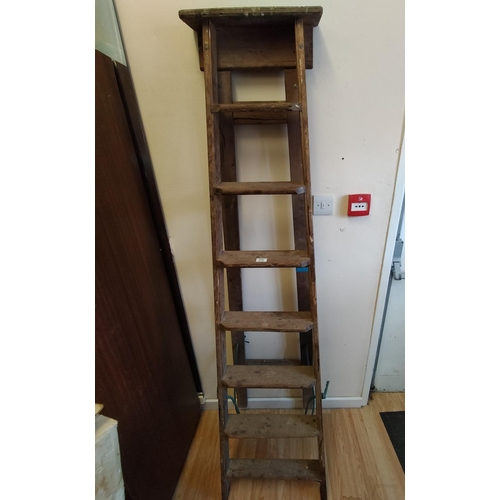 216 - Wooden 8 Rung Step Ladders. 180cm Tall.