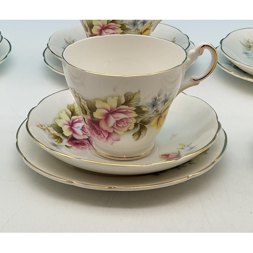 326 - Regency China Trios (6) in a Floral Pattern.