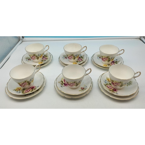 326 - Regency China Trios (6) in a Floral Pattern.