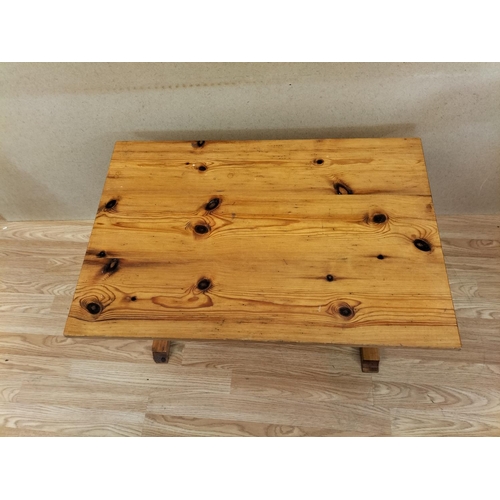 339 - Wooden Pine Coffee Table. 40cm High, 75cm x 51cm. Collection Only.