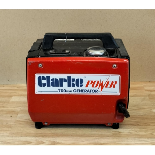 246 - Clarke Power 700 Watt Generator. Good Compression. Untested. 33cm High, 23cm x 35cm.