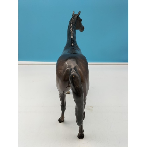 516 - Large Beswick Horse. 30cm High, 35cm Long. A/F One Leg Re-Glued.