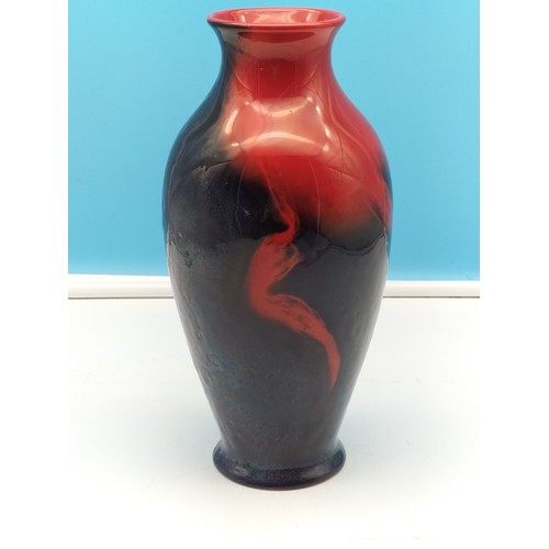 357 - Large 26.5cm Royal Doulton Flambe 'Sung' Baluster Vase 1441.